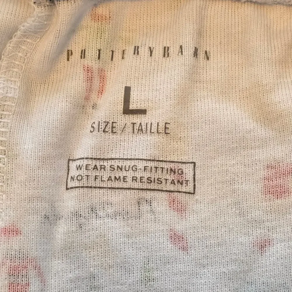 Pottery Barn Big Kids Two Piece Christmas Holiday Pajama Set Large North Pole